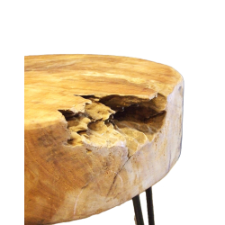 Stół Stolik kawowy Plaster drewna TEAK 50cm